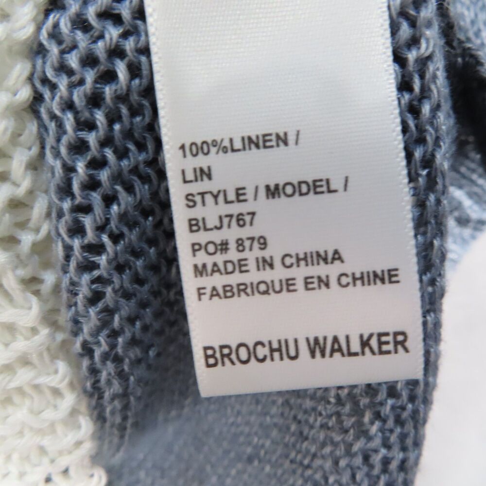 Bronchu Walker Women Sweater Medium Multicolor Linen Esposed Seam Boxy Open Knit - Picture 6 of 11